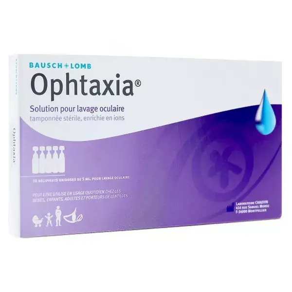 Bausch & Lomb Ophtaxia Solution pour Lavage Oculaire 10 unidoses