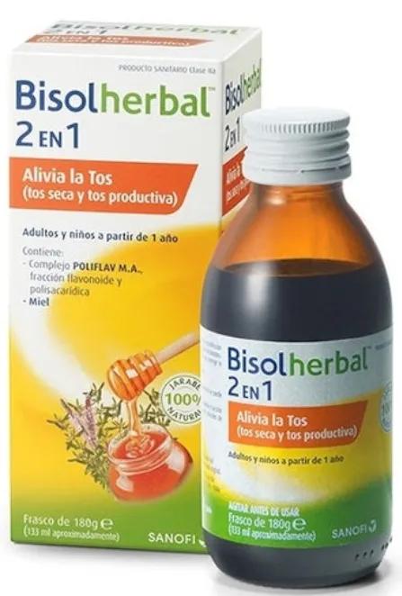 Bisolherbal Sirop contre la toux 2 en 1 sans sucre 120 ml