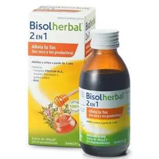 Bisolherbal Jarabe Tos 2 en 1 Sin azúcar 120 ml