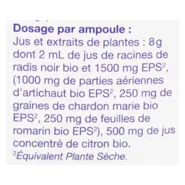 Nat & Form Ampoules Draineur Hépatique Bio 20 ampoules