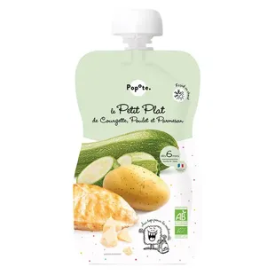 Popote di pollo e parmigiano biologico in piccole porzioni - 180 g*