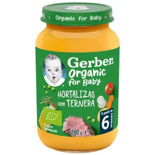 Gerber Biologische Groenten Met Rund +6 m 190 gr