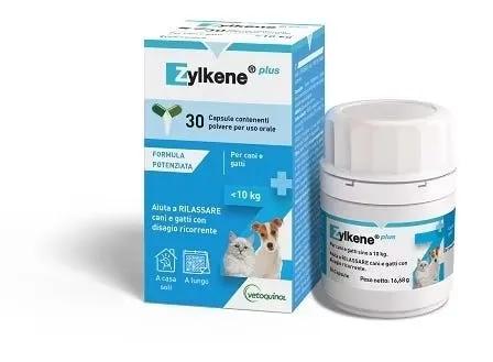 Zylkene Plus Mangime Complementare Rilassante per Cani e Gatti fino a 10 Kg 30 Capsule