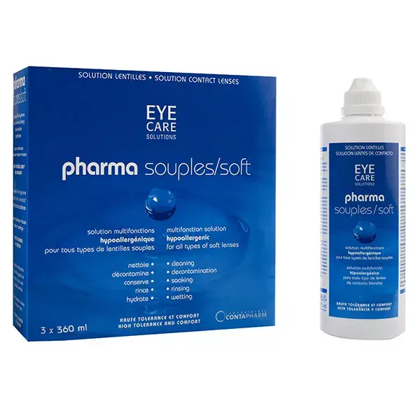 Eye Care Pharma Souples Soluzione Multifunzioni Lenti a Contatto 3x360ml