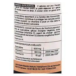 Nat & Form Quercétine + Vitamines C & D antioxydant 60 gélules