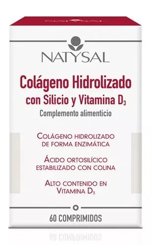 Natysal Collagène Hydrolysé avec Silicium et Vitamine D3 60 Comprimés