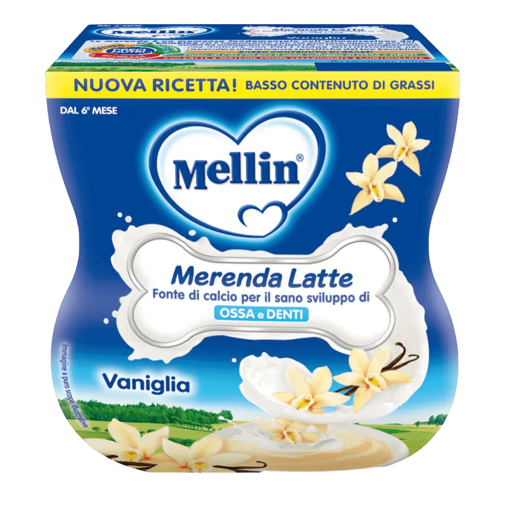 Mellin Merenda Latte Vaniglia 2X100G