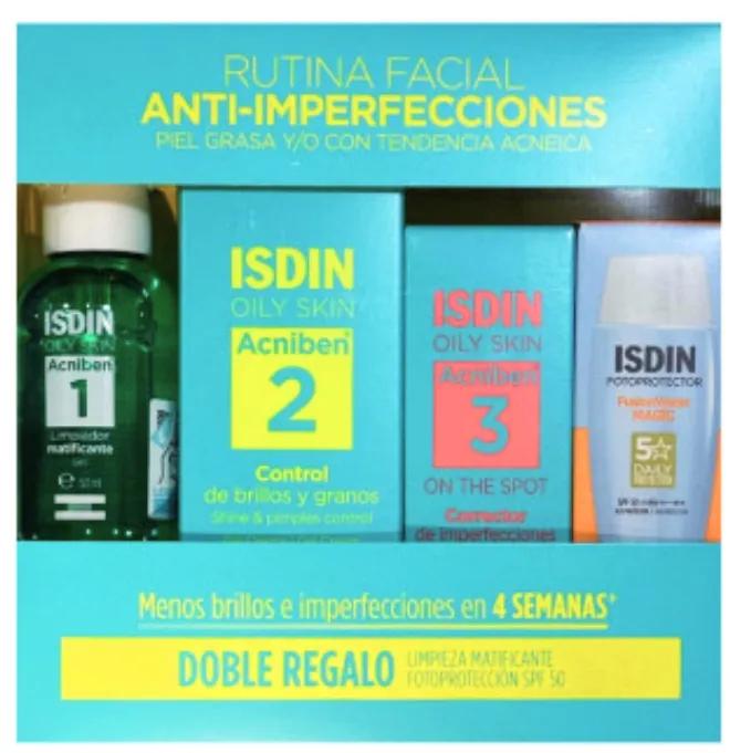 Isdin Acnibel Gel 50 ml + On The Sport 15 ml + Seife 80 gr + Fusion Water Magin SPF50 50 ml