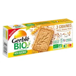 Gerblé Bio Biscotti ai 3 Cereali Kasha Papavero Sesamo