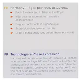 Medela Harmony Tire-Lait Manuel 2 Phases