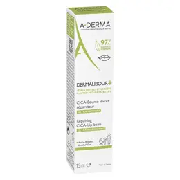 A-Derma Dermalibour+ Cica-Baume Lèvres Réparateur Ultra-Nutritif 15ml