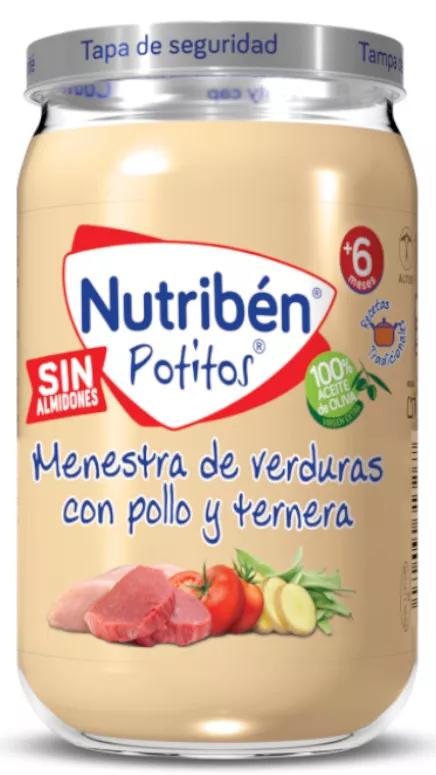 Potito Nutribén Stoofpotje Kip en Rundvlees Met Sperziebonen + 6m 235Gr