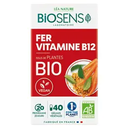 Biosens Fer Vitamine B12 Bio 40 gélules végétales