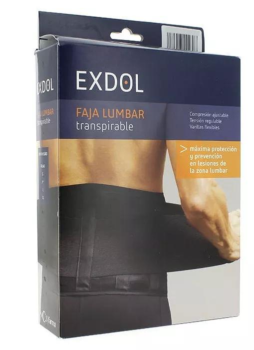 Exdol Nosa Ceinture de soutien lombaire élastique taille S noir