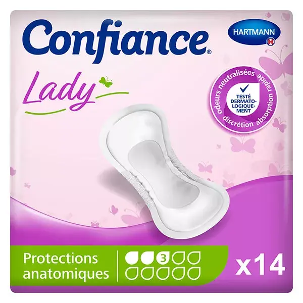 Hartmann Confiance Lady Protecciones Anatómicas de AloeVera 3 gotas 14 protecciones