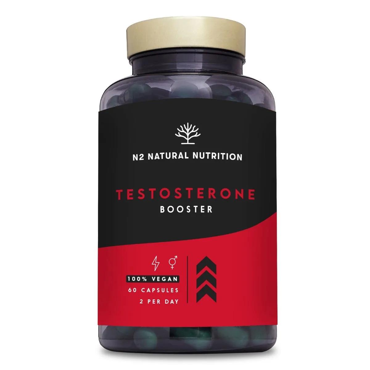 N2 Natural Nutrition Testosterone Booster Integratore di Testosterone 60 capsule Vegane