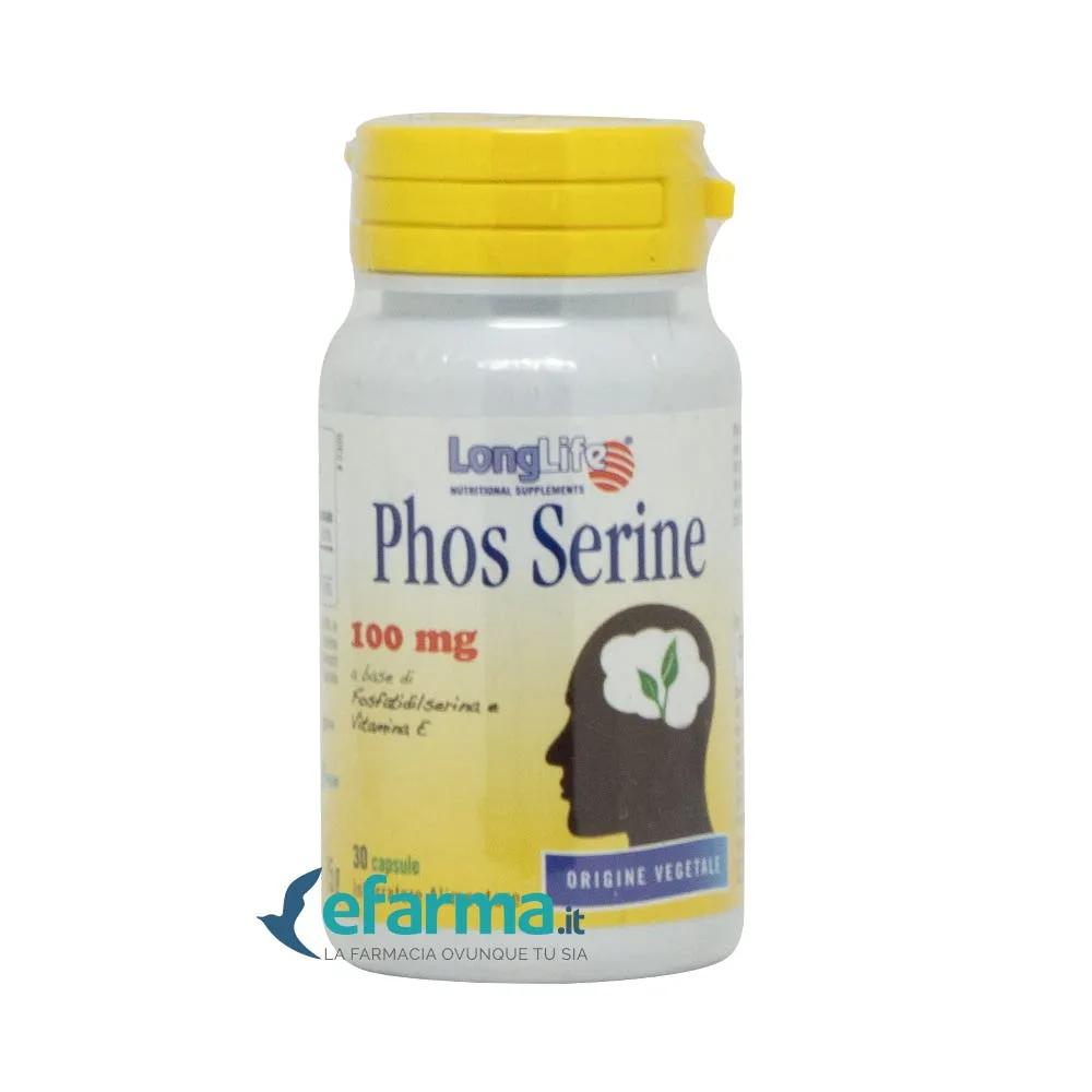 Long Life Phos Serine Integratore Fosfatidilserina 30 Capsule