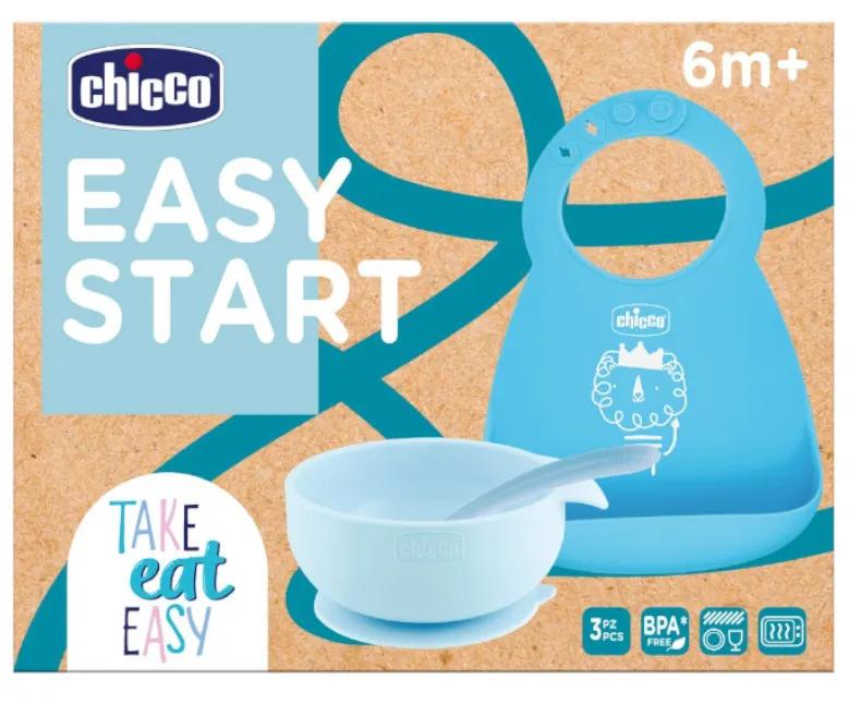 Chicco Silicone Food Set Blue +6m