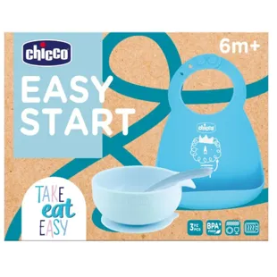 Chicco Silicone Food Set Blue +6m
