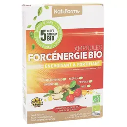 Nat & Form Ampoules Forcenergie Bio 20 unités