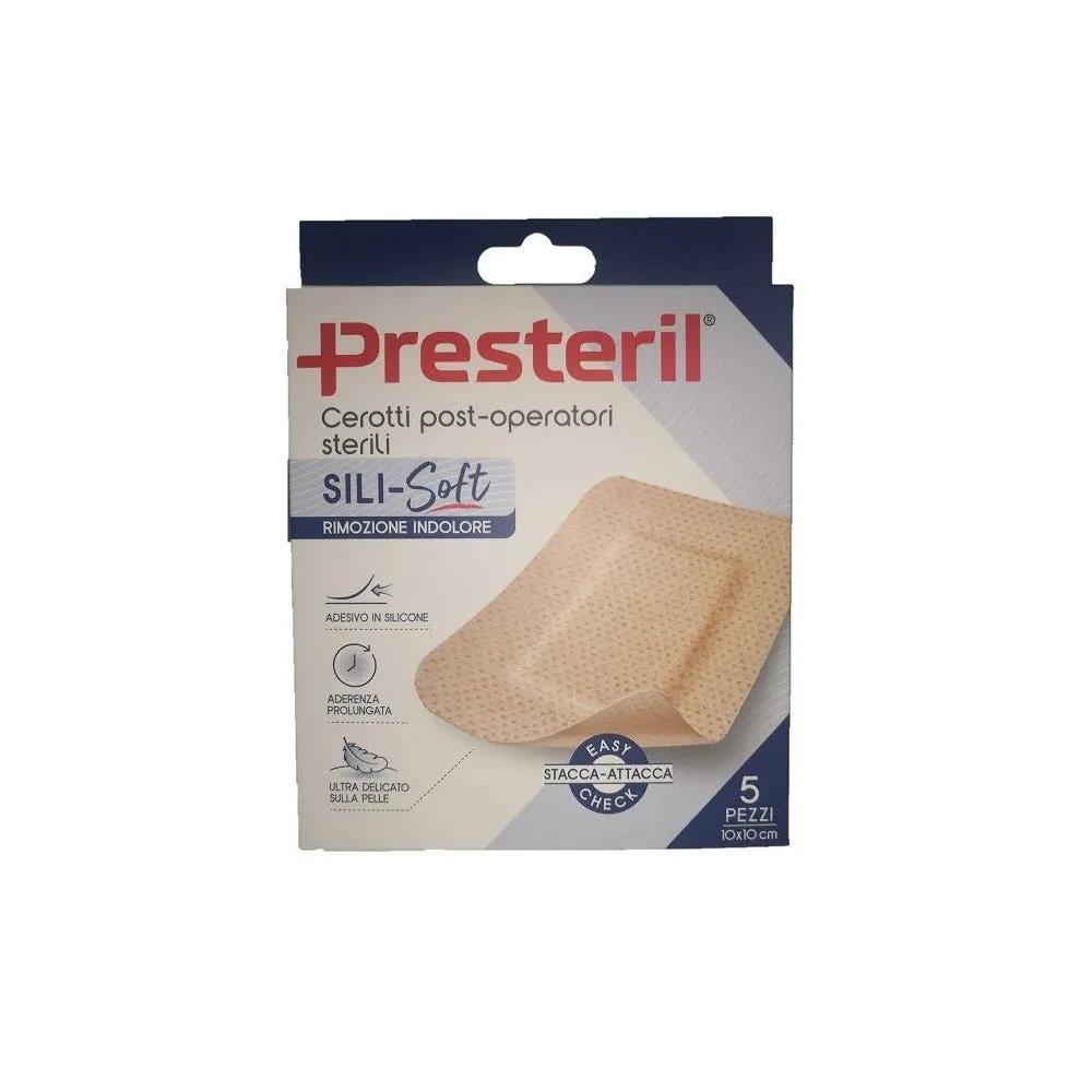 Presteril Cerotti Post Operatori Sili Soft Skin 10X10 Cm 5 Pezzi