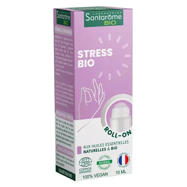 Santarome Bio Roll on Stress Bio Huiles essentielles 10 ML