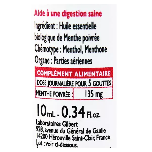 Aceite esencial de Aroma encimera menta 10ml