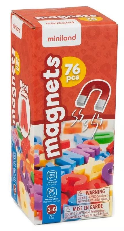 Miniland Großbuchstaben-Magnetbuchstaben, 76 Stück