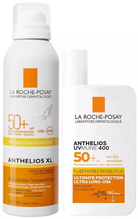 La Roche Posay Anthelios UV-MUNE 400 Onzichtbare Fluid SPF50+ 50 ml + Mist SPF50+ 200 ml