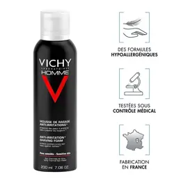 Vichy Homme Mousse à Raser Anti-Irritations Lot de 2 x 200ml