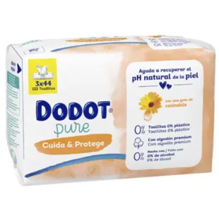 Dodot Pure Care &amp; Protect Lingettes Bébé 3x44 unités