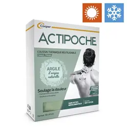 Actipoche Coussin Thermique Contractures Musculaires Cervicales Trapèzes Argile