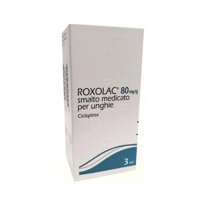 Roxolac 80mg/g Smalto Medicato per Unghie Flacone 3 ml con Pennello Applicatore