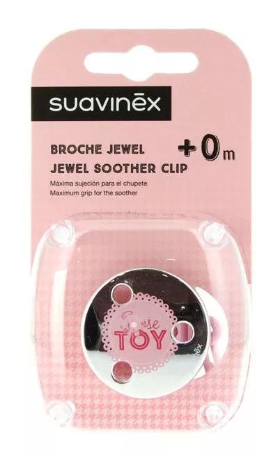Suavinex Broche Pinza Jewel Toy +0m Rosa