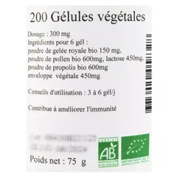 Le Comptoir de l'Apothicaire Gelée Royale Pollen & Propolis Bio 200 gélules végétales