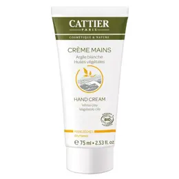 Cattier Argile Blanche Crème Mains Sèches Bio 75ml