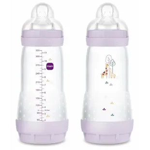 MAM Easy Start Anti-colic Fast Flow Baby Bottle Matte Pink +4m 320ml 2 units