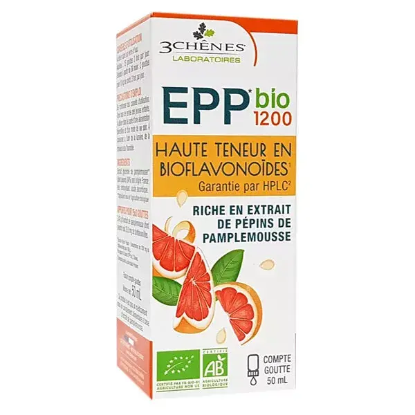 Les 3 Chênes EPP 1200  Organic Grapefruit Seed Extract 50ml 