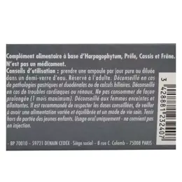 Superdiet Quatuor Articulations Bio Prêle Frêne Cassis Harpagophytum 20 ampoules