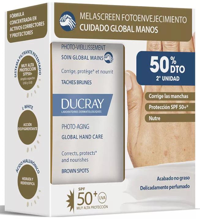 Ducray Melascreen Creme para as Mãos SPF50+ 2x50 ml