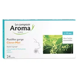 Le Comptoir Aroma Respir' Pastilles Gorge Citron Miel 24 pastilles