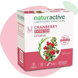 Naturactive Urisanol Cranberry Stevia 20 sachets sticks