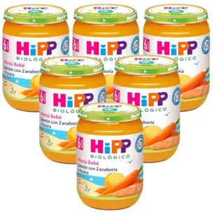 HiPP Tarrito de Salmón con Zanahoria y Patata BIO +6m 6x190 gr