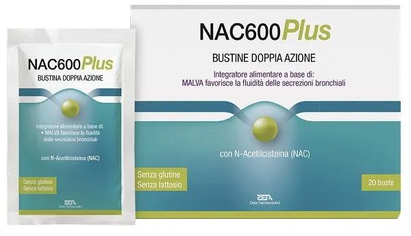 Nac600 Plus Integratore Per Fluidità Delle Secrezioni Bronchiali 20 Buste