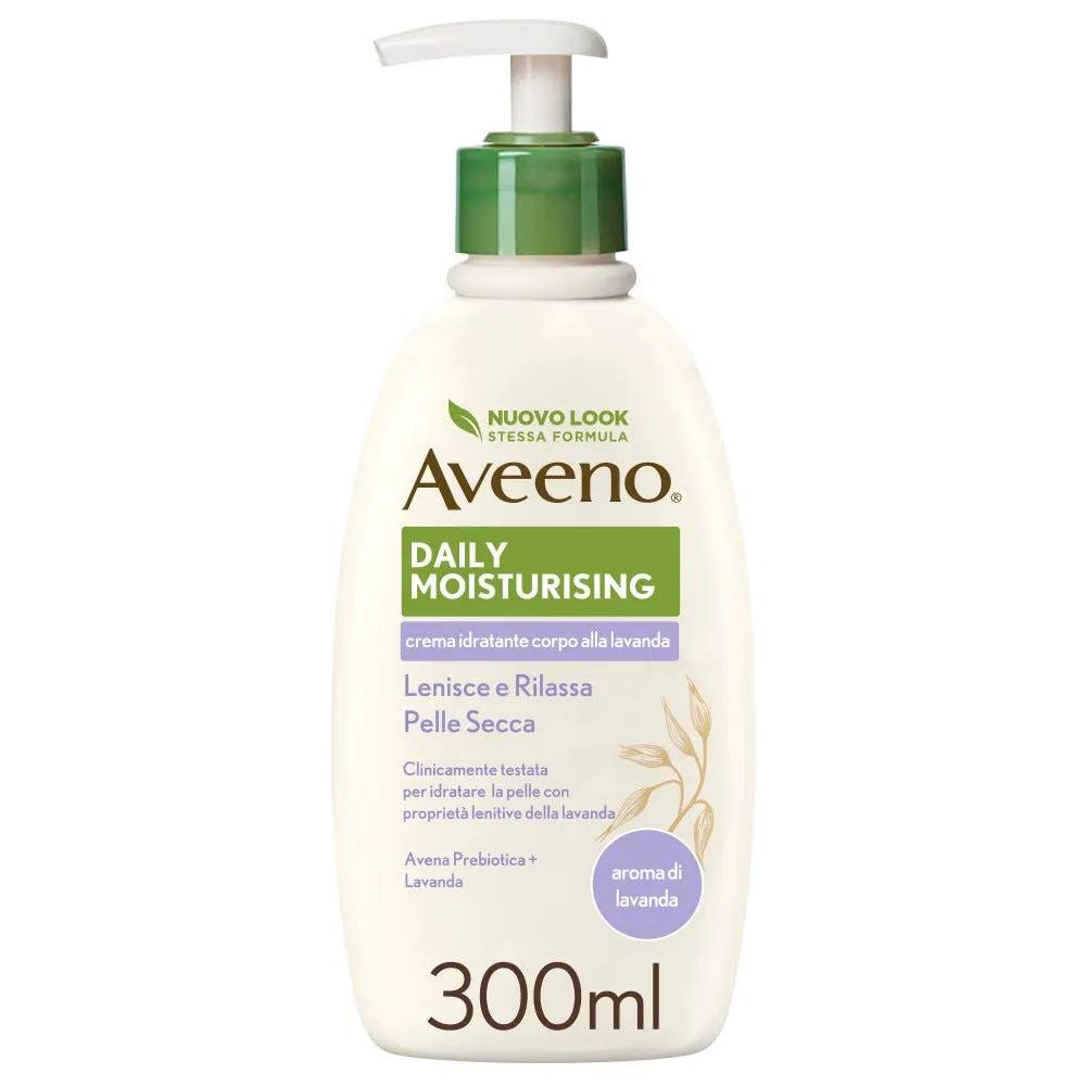 Aveeno Crema Idratante Corpo all'Aroma di Lavanda Con Avena Colloidale Per Pelle Secca PROMO 300 ml