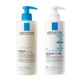 La Roche-Posay Lipikar Routine Pelli Secche Syndet AP+ Crema Detergente 400ml & Balsamo AP+M Triple Riparazione400ml