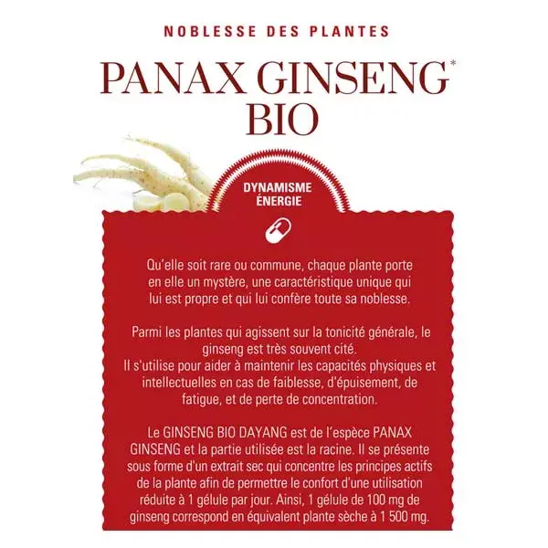 Dayang Panax Ginseng Bio Tónico Físico e Intelectual 15 comprimdos