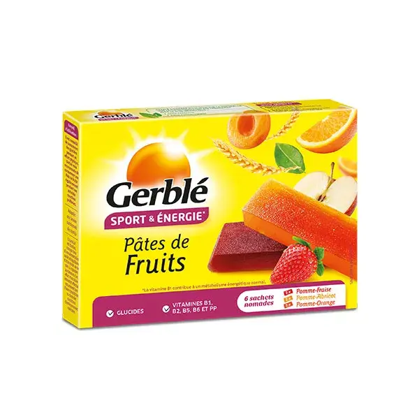 Gerblé Sport Pâtes de Fruits 6 x 27g