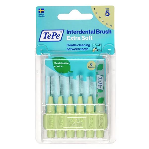 TePe Cepillos Interdantales Extra Flexible Verde Pastel 08mm 6 unidades