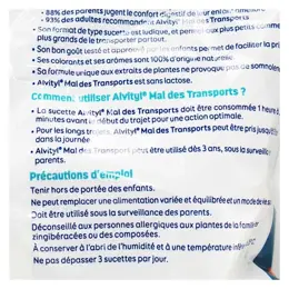 Alvityl Mal des Transports Gingembre Pissenlit dès 3 ans 10 sucettes